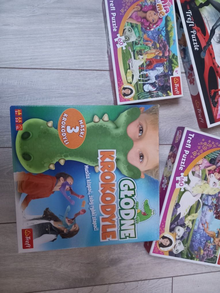 Puzzle mija i ja , biedronka i czarny kot , gra krokodyle