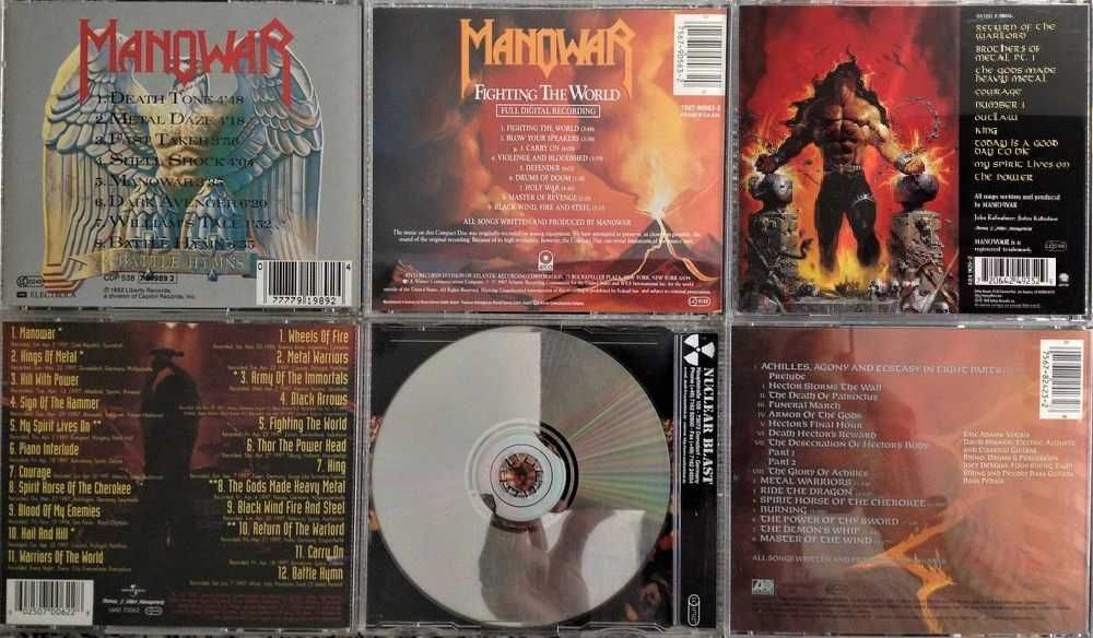 Manowar ‎– 8 CDs - Raros - COMO NOVOS