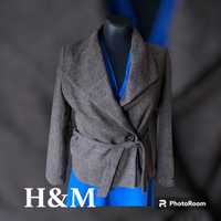 H&M marynarka piękna kratka, rozmiar 40, kolory brązowe