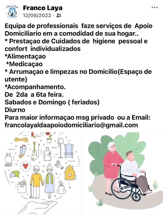 Apoio Domiciliario e ajudante familiar