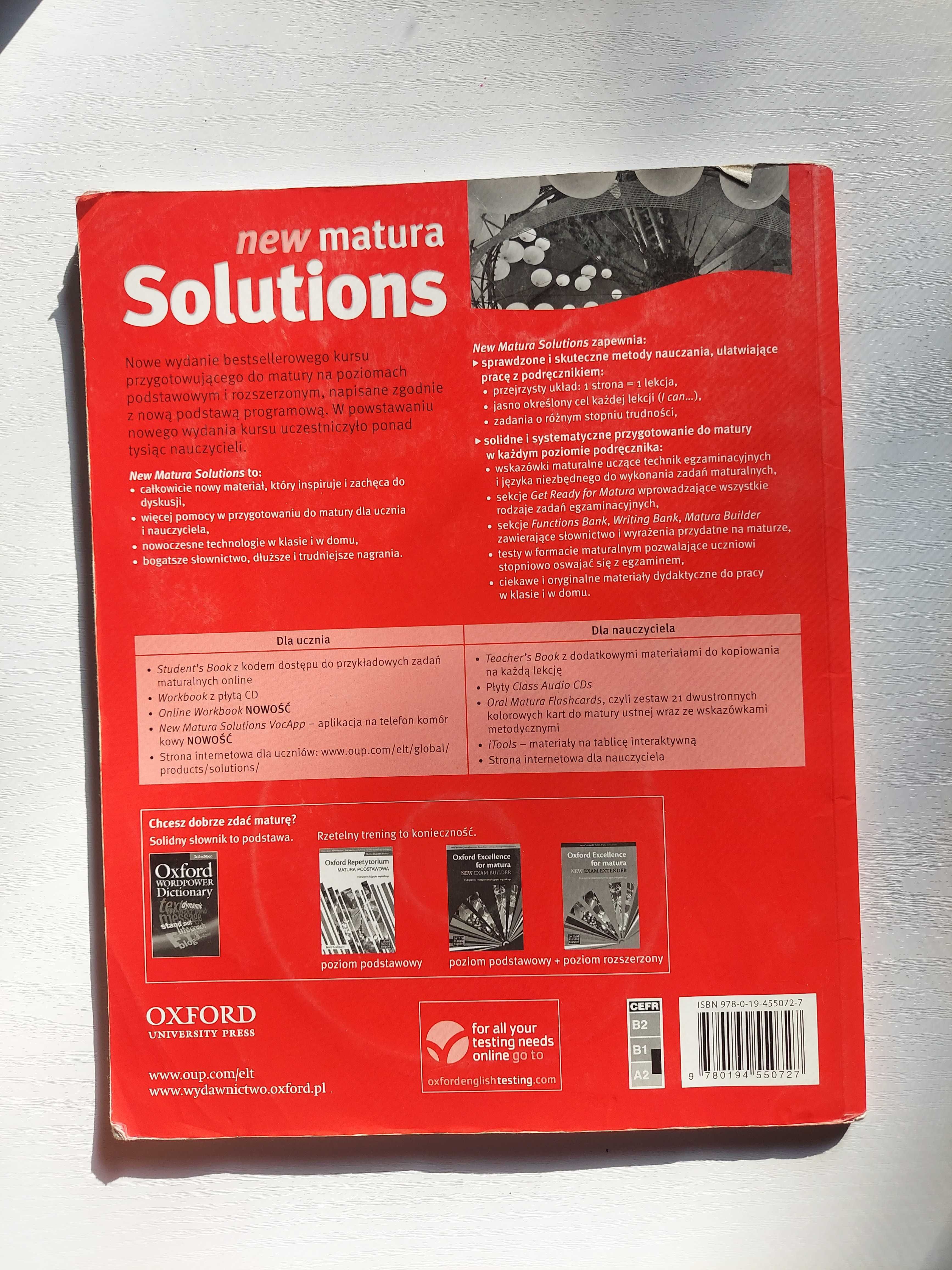 Podręcznik i ćwiczenia- "New Matura Solutions"