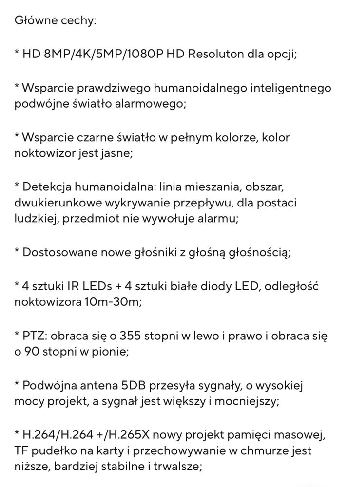 Kamera wifi zewnętrzna