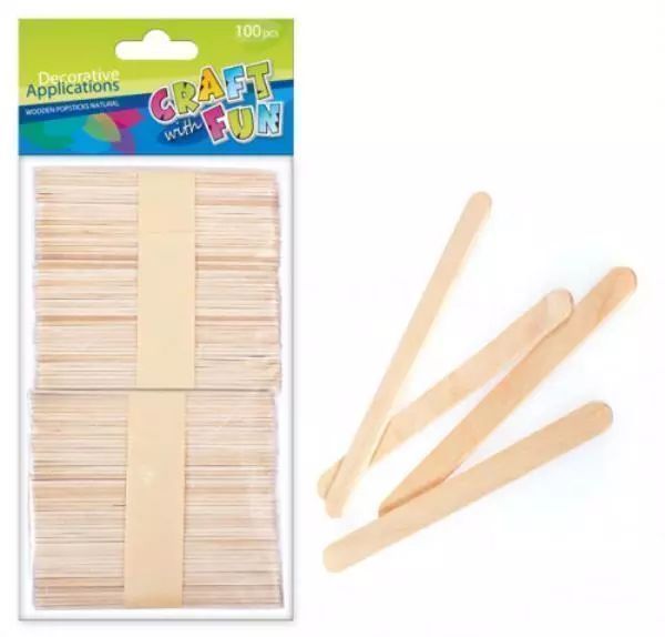 Drewniane Patyczki Dekoracyjne (100 Sztuk)