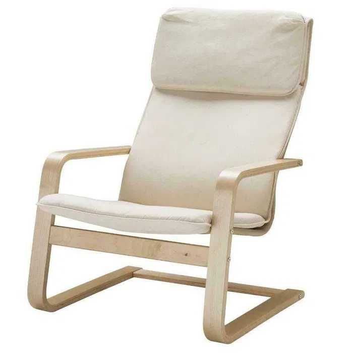 poltrona de madeira e lona IKEA