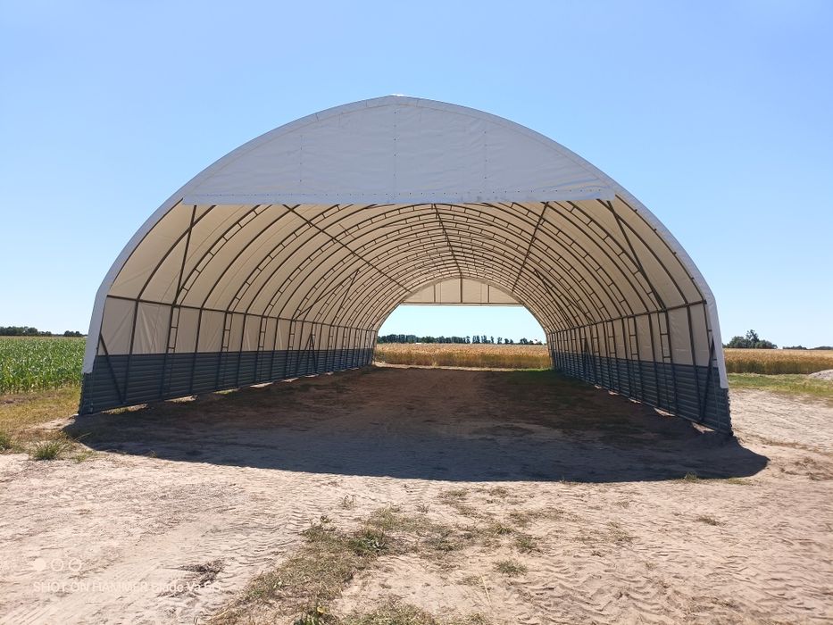 Hala łukowa wiata namiot słoma maszyny magazyn słoma bydło drób