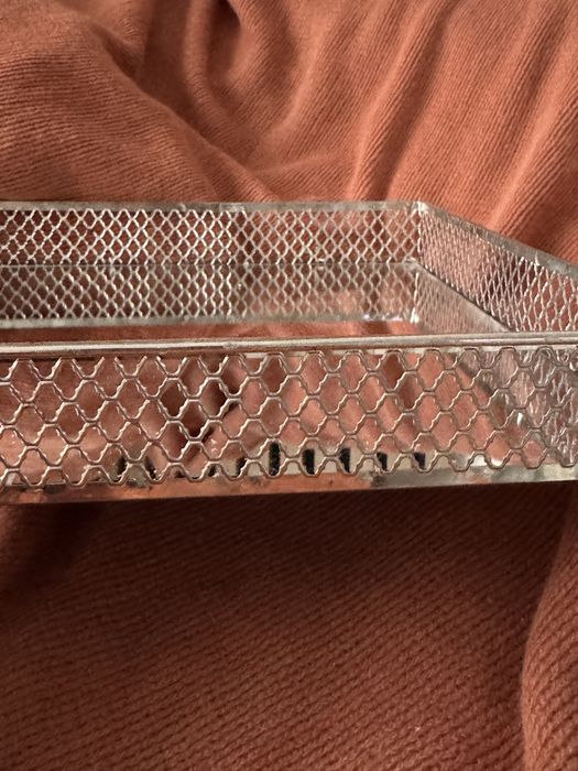 Taca z lustrem srerbrna kwadratowa nowoczesna