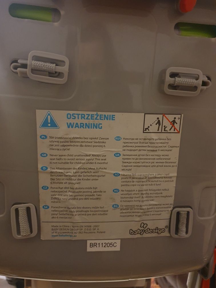 Krzesełko do karmienia, regulowane