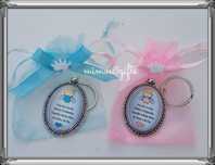 Lembranca porta chave em saquinho organza