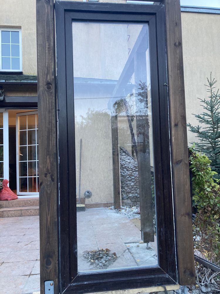 Okno 4szt wym: 86cm x  213cm / ogród zimowy