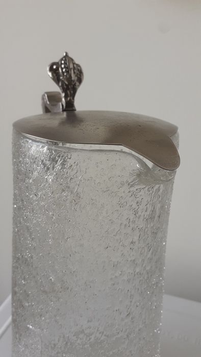 Jarro cristal baccarat  overshot,, com tampa