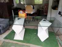 Mesa em vidro de sala