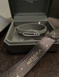 Жесткий браслет в стиле messika в красивейшей упаковке серебро 925