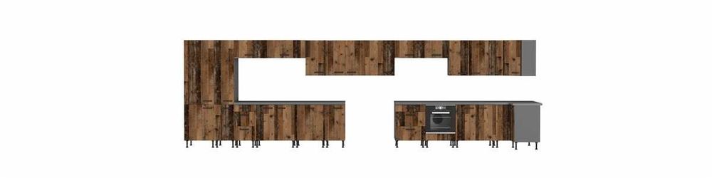 Meble kuchenne modułowe kuchnia RETRO/ANTRACYT