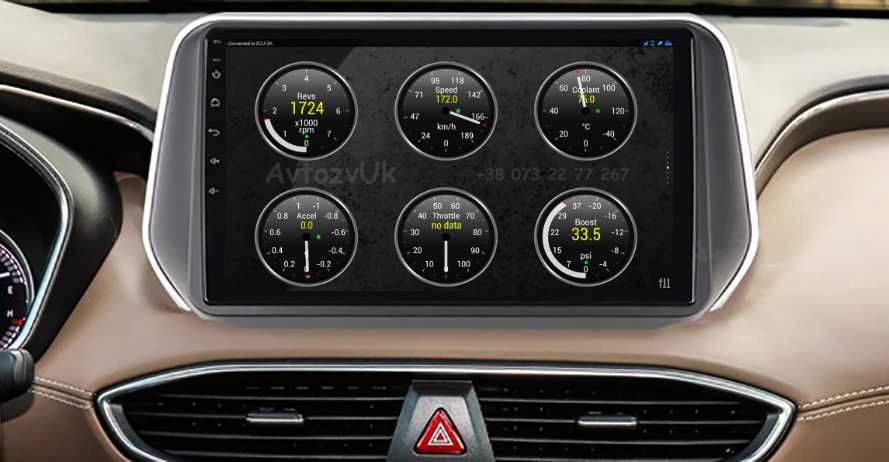Магнитола HYUNDAI Santa Fe IX 45 GPS Tesla USB ix45 CarPlay Android 14