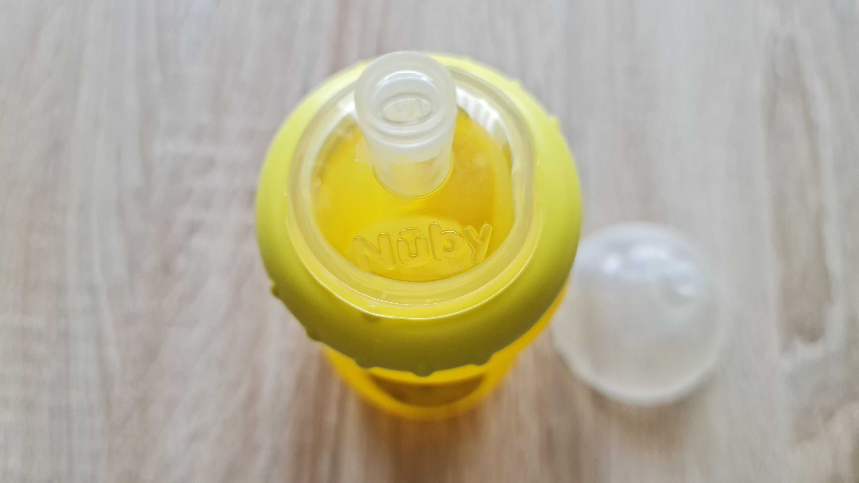 Butelka dla dziecka niemowlaka Nuby '08 295 ml żółta