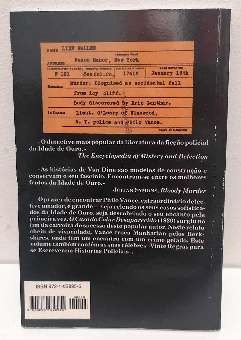 O Caso do Colar Desaparecido, de S.S. Van Dine