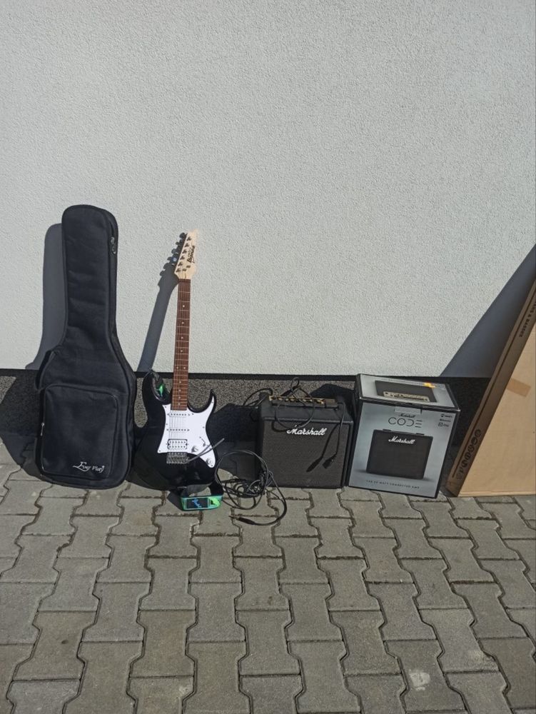 Zestaw gitara elektryczna i wzmacniacz