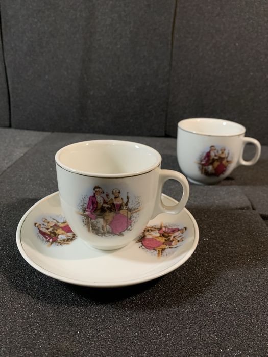 Conjunto Chávenas de Chá e Pires Porcelana Chinesa Louça VINTAGE