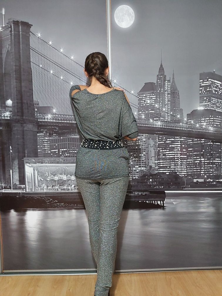 Nowe srebrne spodnie H&M divided