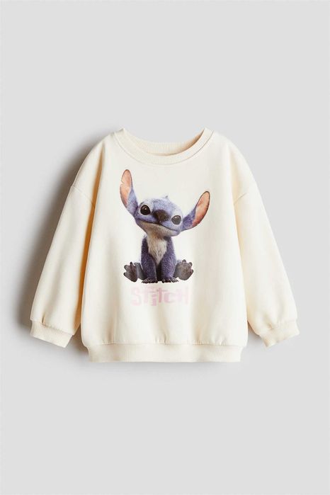 Bluza 110/116cm 4-6Lat kremowa bawełna nowa kol Lilo i Stitch PROMOCJA