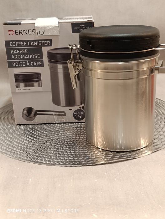 Hermetyczna puszka na kawę 1,5 l. Stal