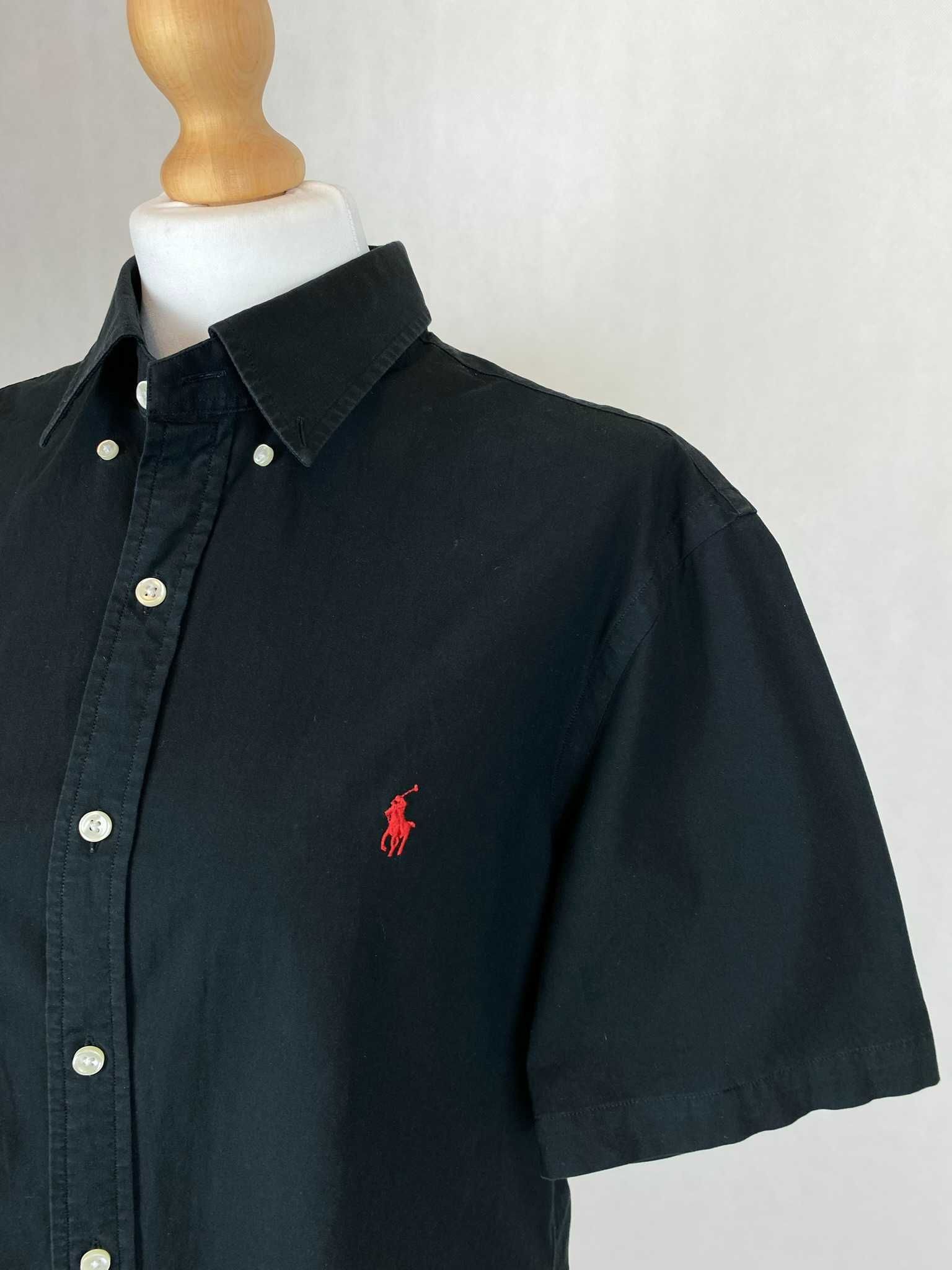 koszula polo ralph lauren krótki rękaw czarna nowa kolekcja qr kod