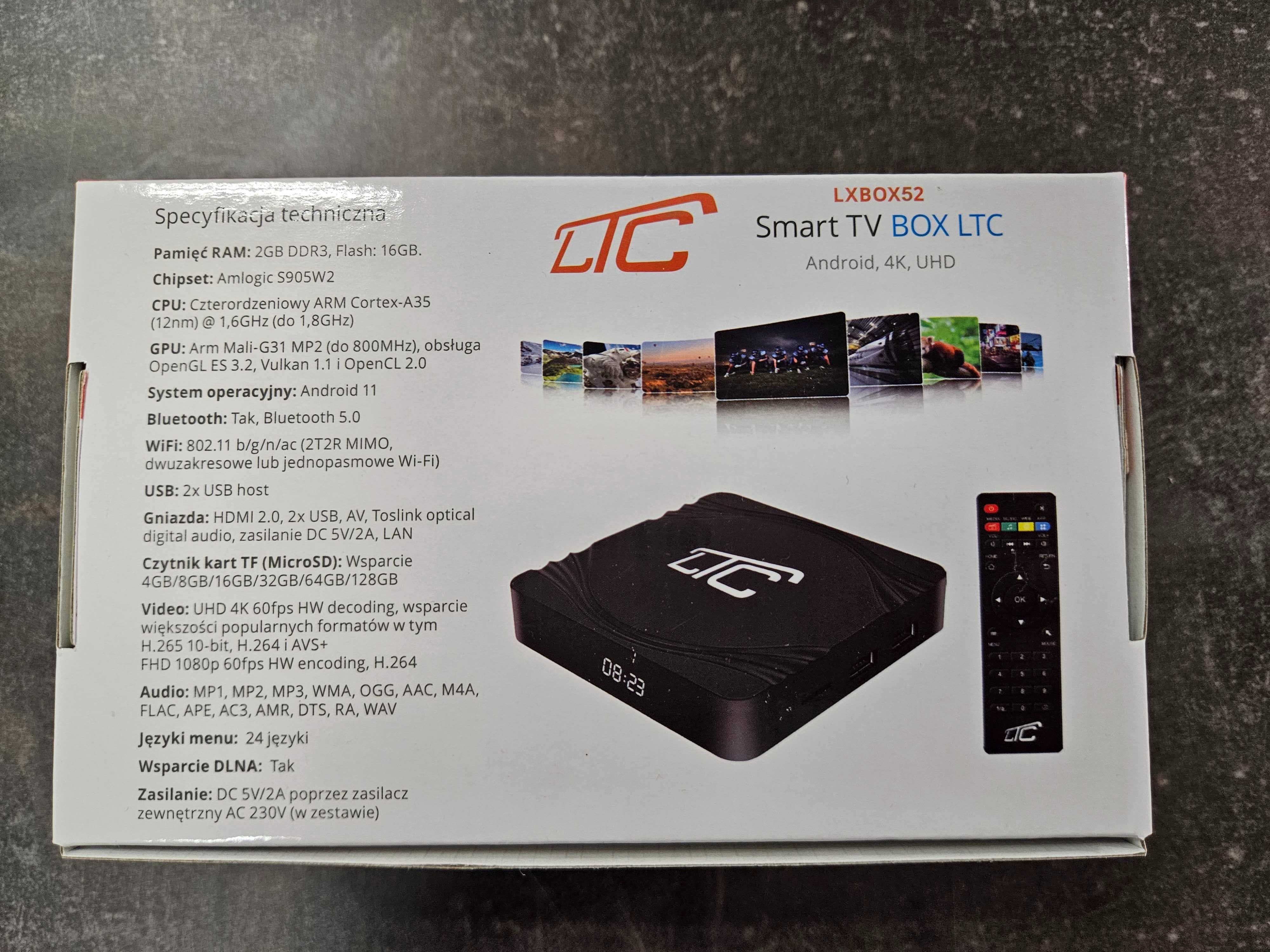 SMART BOX TV 4K android bluetooth LTC LXBOX52