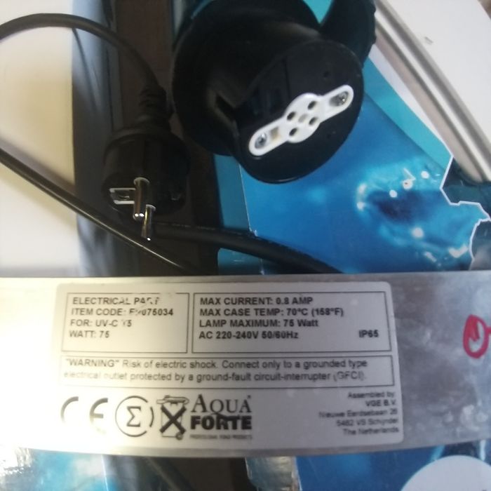 aquaforte uv lampa sterylizator do wody 75 w oczka stawu