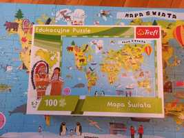 Puzzle Trefl 100 mapa świata