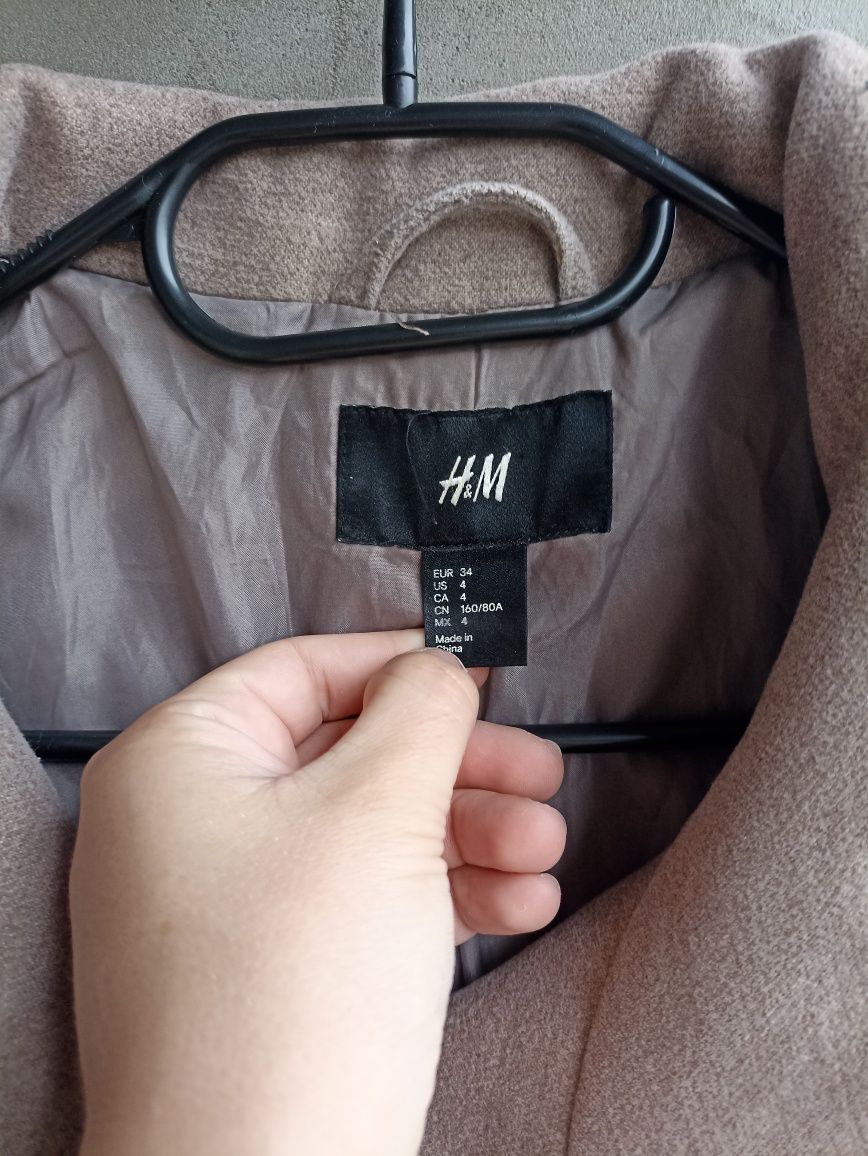 Płaszcz bosmanka h&M beżowy