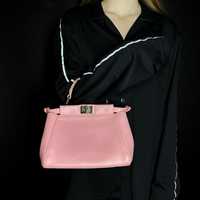 Женская сумка Fendi peekaboo mini bag pink оригинал