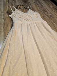 Długa sukienka komunia chrzciny lato h&M 36 S naszyjnik gratis