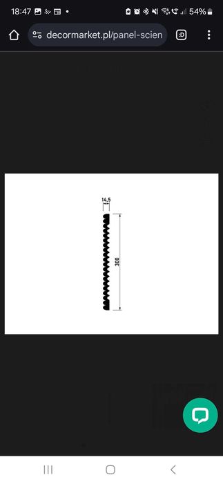 Listwa ryflowana - panel ścienny ARSTYL Canele S NMC