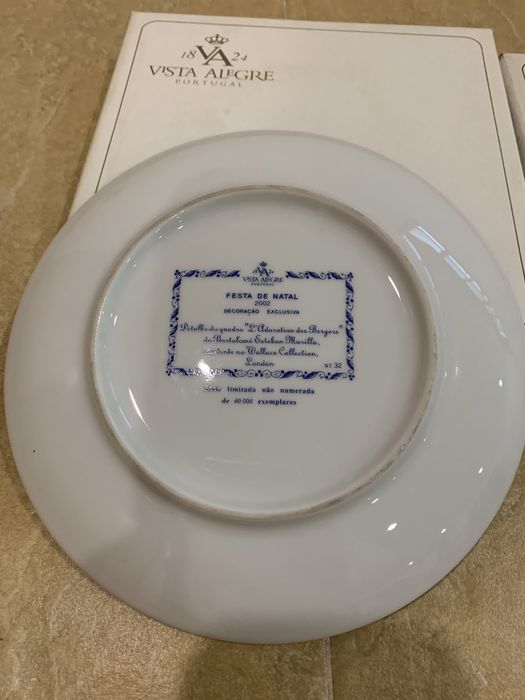 3 pratos de Natal Vista Alegre: 2001, 2002 e 2004