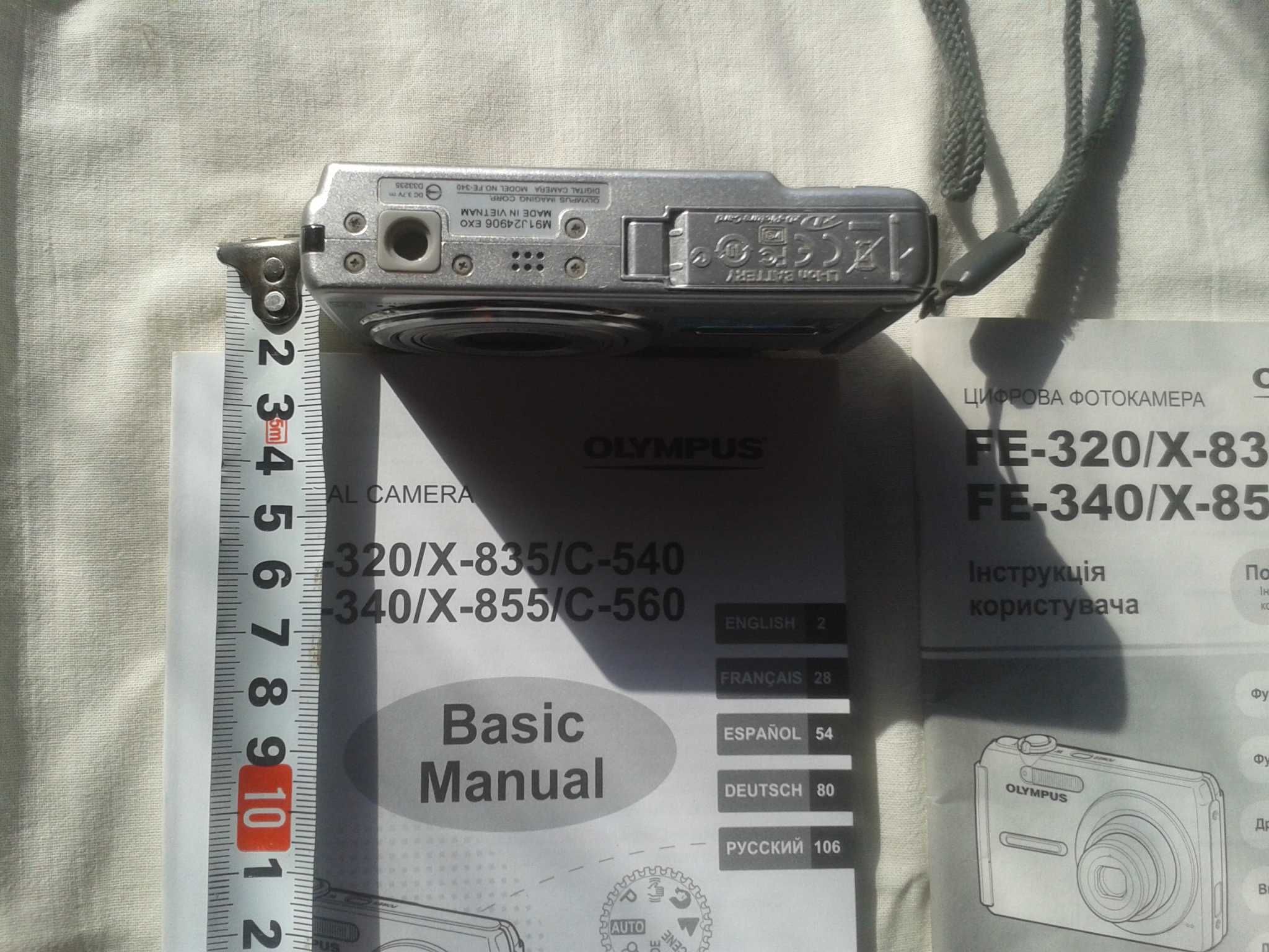 Цифр фотоаппарат OLYMPUS FE-340 SILVER практ новый с новой батареей