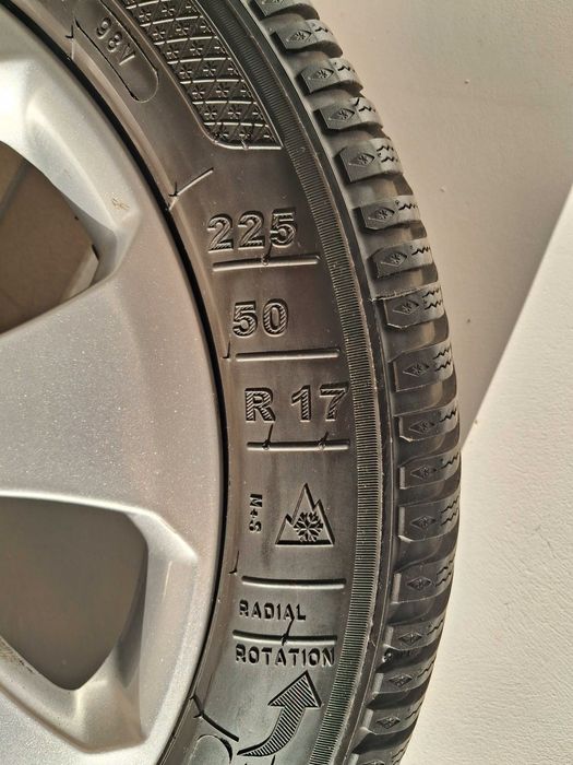 Alufelgi 17" 5x120 OPEL Insignia z oponami zimowymi Kleber jak nowe!