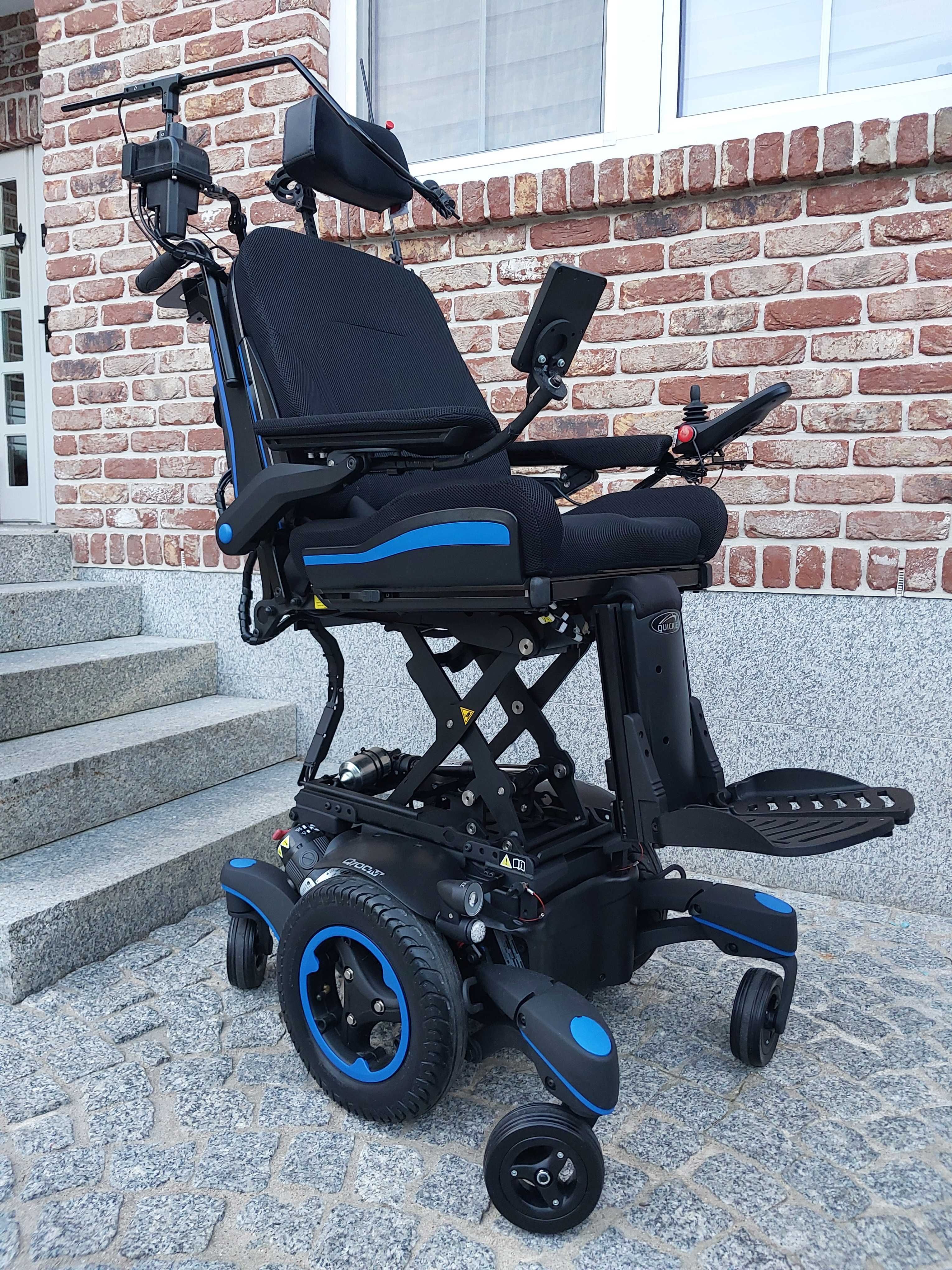 Nowy wózek inwalidzki elektryczny Quickie Q700M Ergo ster. podbrodkiem
