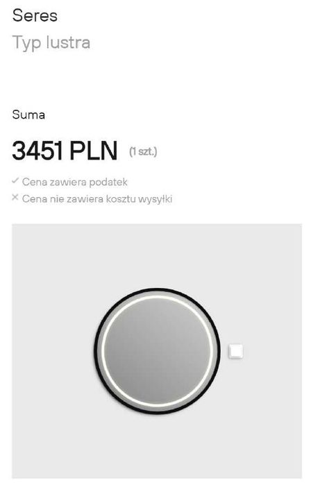 Lustro podświetlane okrągłe 120 CM