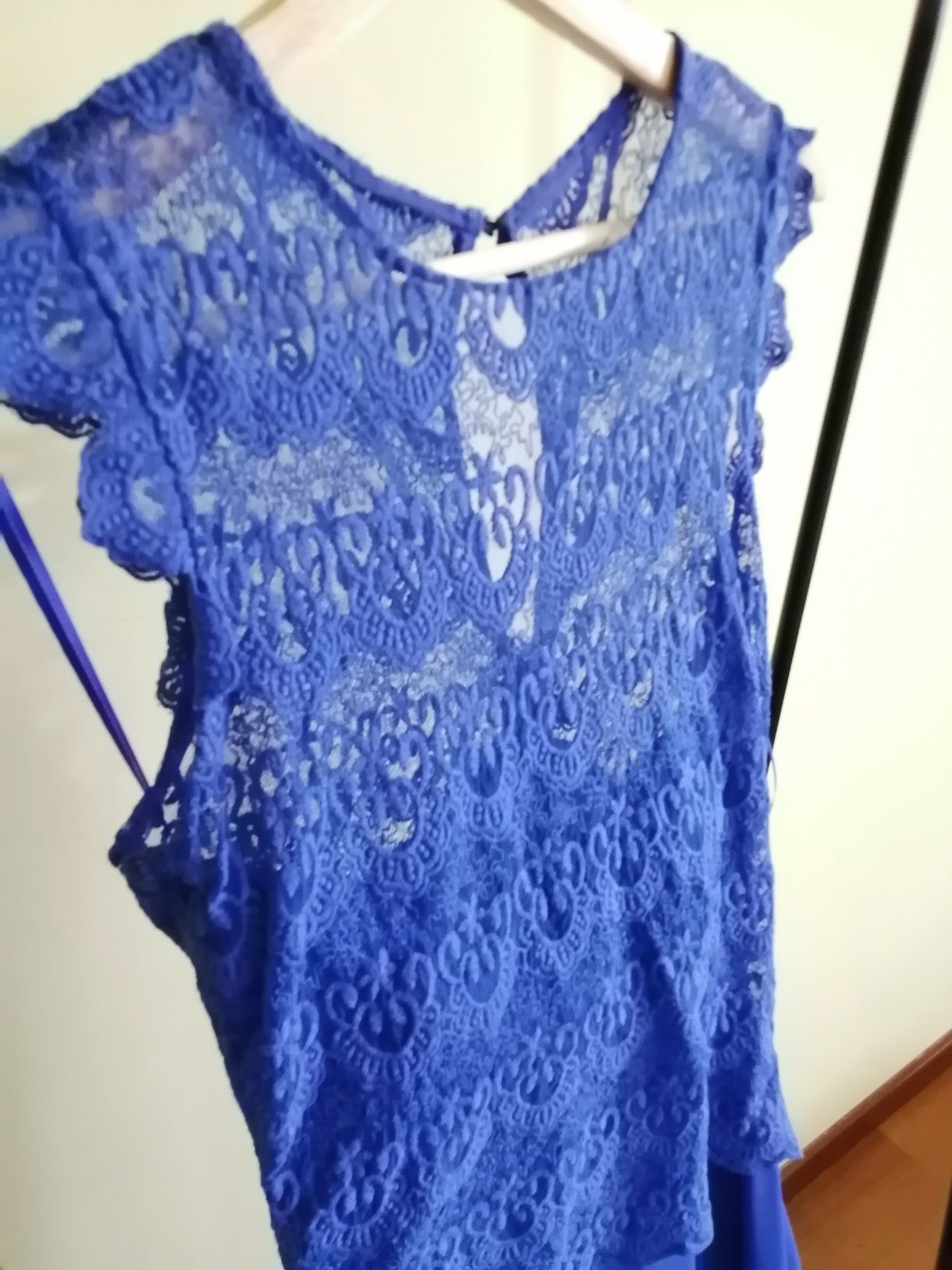 Vestido de Gala Azul Mango