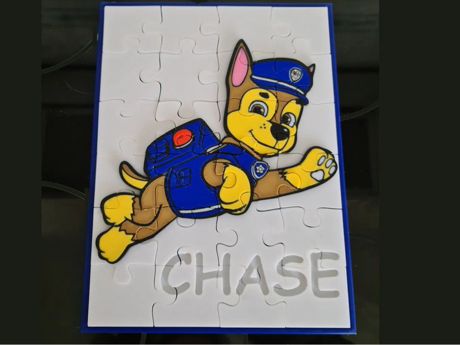 Puzzle do Chase - Patrulha Panda com Moldura