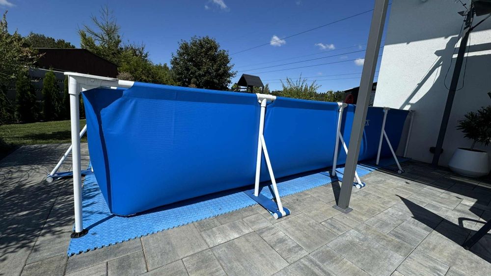 Basen Stelażowy Intex 450x220cm + Pompa i Grzałka Bestway + pokrowiec