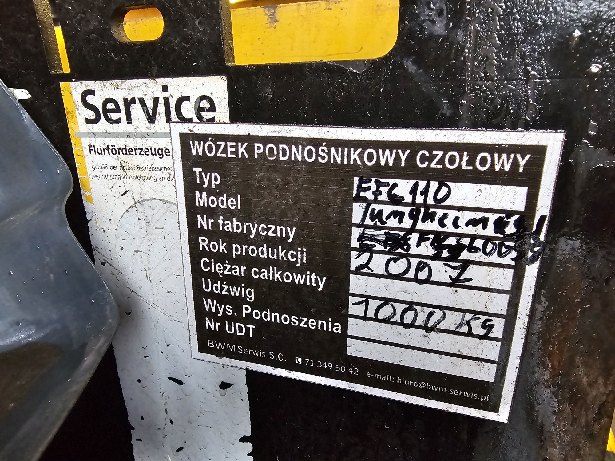 Wyprzedaż części używanych wózek widłowy jungheinrich pompa