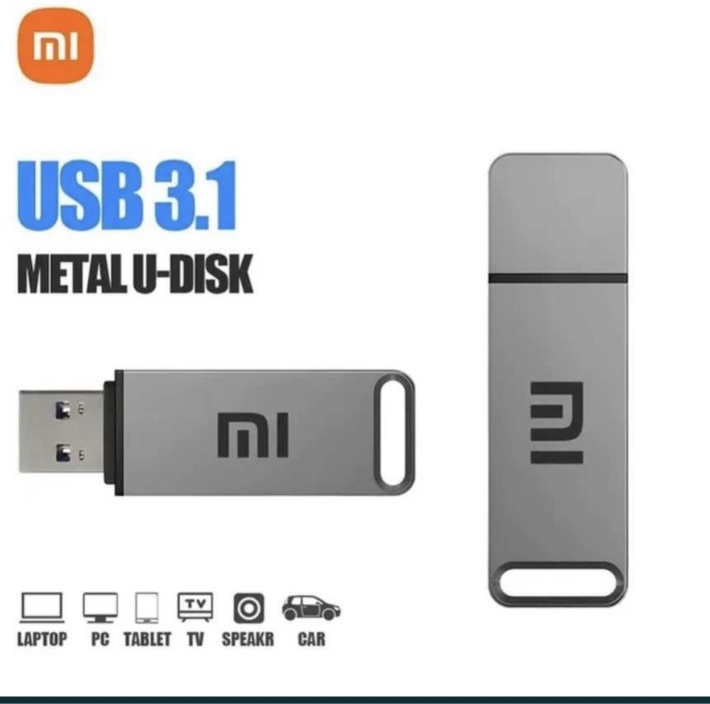 Флешка XIAOMI  2 ТБ USB 3,1 металл крпус. + 2 переходника в подарок