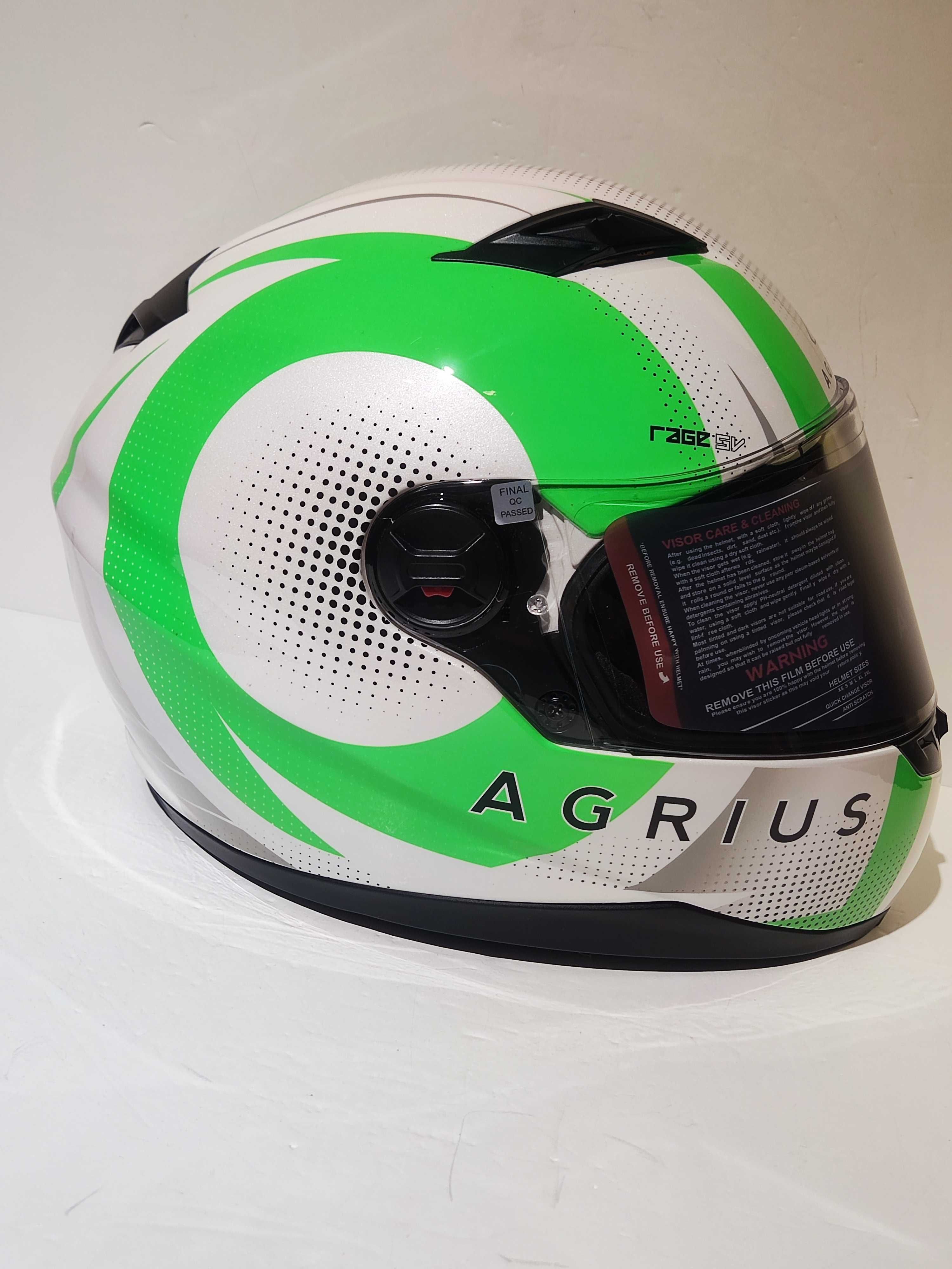 Capacete Agrius Rage SV dupla-viseira mota scooter novo