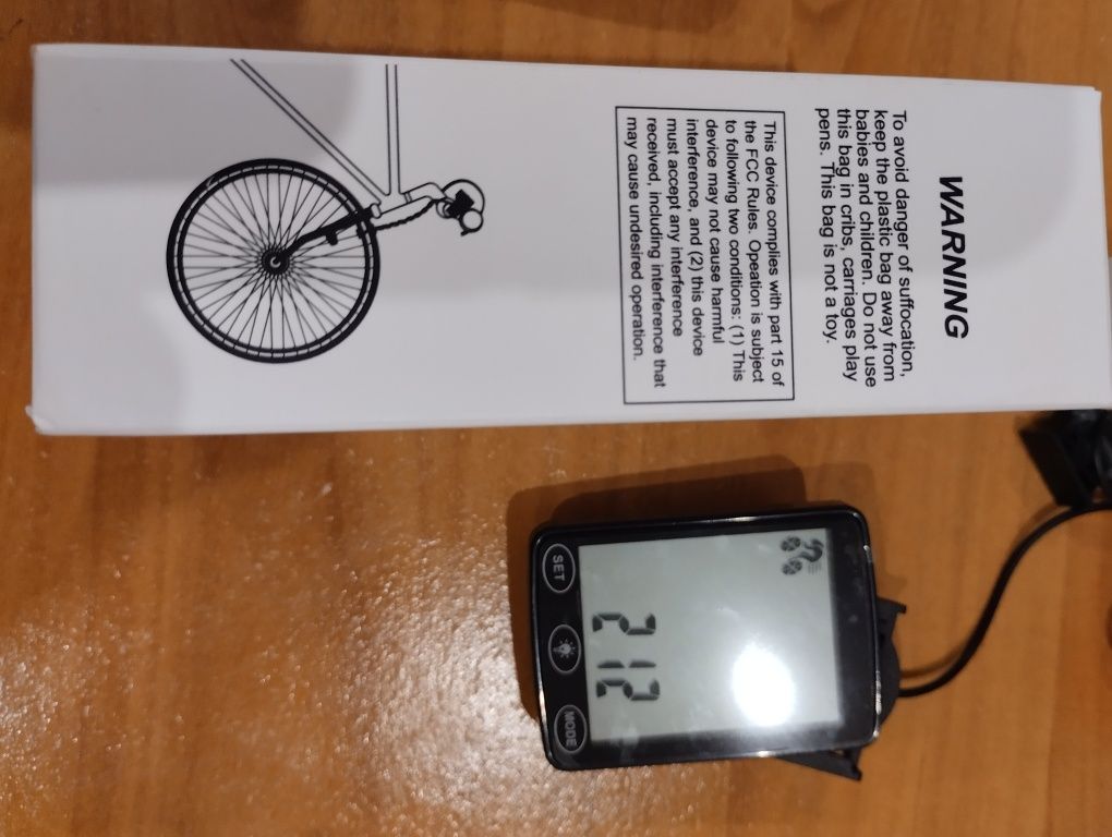 Mini computador para bicicleta. Novo em caixa e com instruções