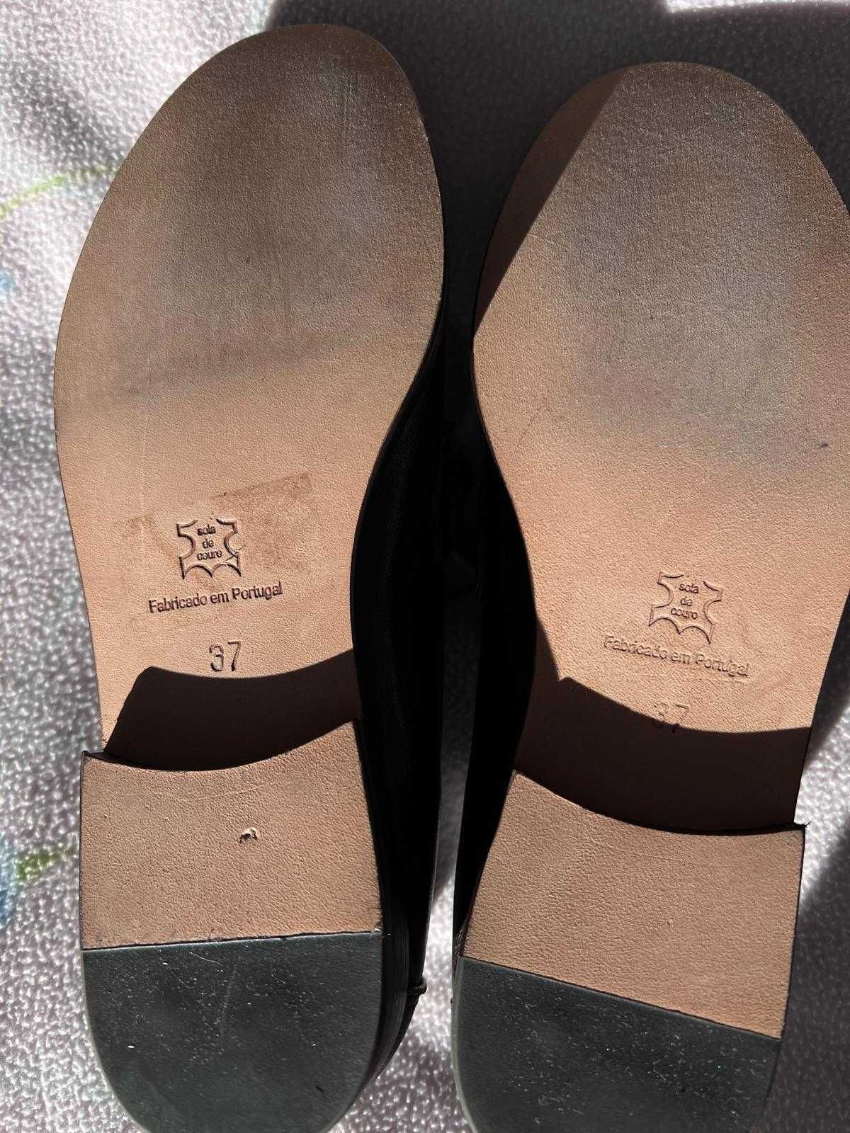 Loafers em pele castanho bronze Jandaia