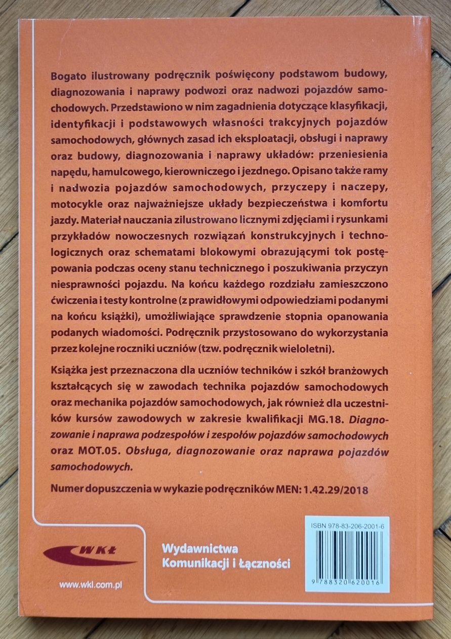 książki Podwozia i nadwozia pojazdów samochodowych tom 1 i 2