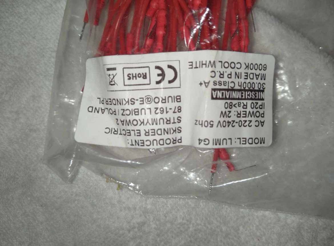 żarówka LED G4 2W Zimna