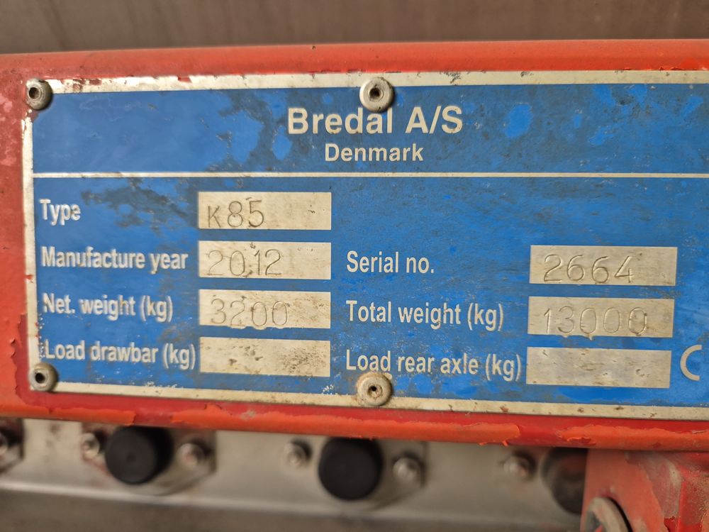 Bredal K85 Inox Isobus stan idealny -K105 rozsiewacz wapna Amazone Gu