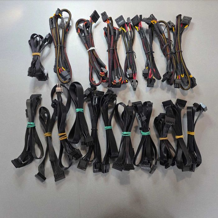 Модульные кабеля до блока питания! ЛОТ 19шт Gigabyte, Chieftec, Proton